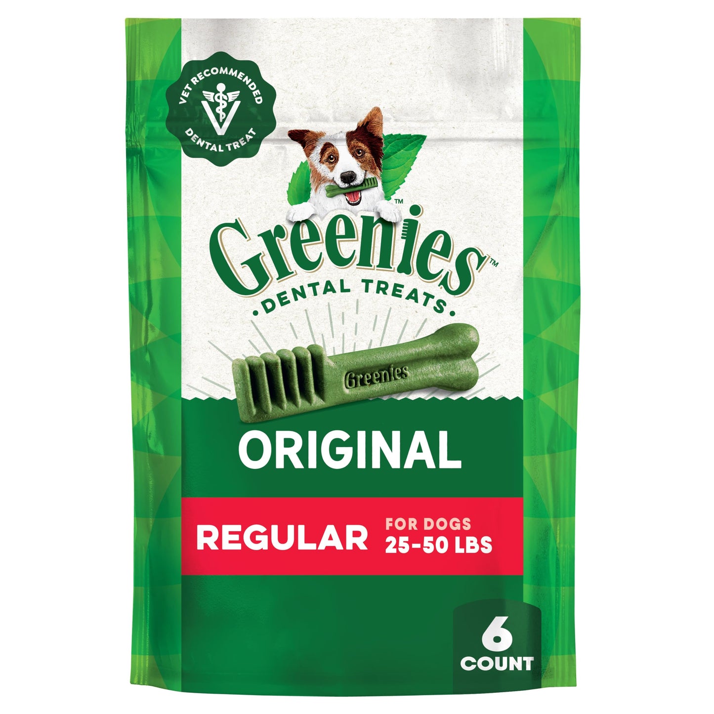 Greenies Veterinarian-Recommended Adult Natural Dental Dog Treats Regular Size, Original Flavor, 36 oz. Pack, 36 Count