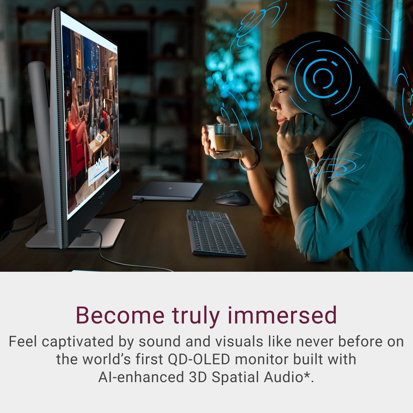 Dell 27 Plus 4K USB-C Monitor - S2725QC - 27-inch 4K (3840 x 2160) 120Hz 16:9 Display, AMD FreeSync Premium, sRGB 99%, Integrated Speakers, 1500:1 Contrast Ratio, Comfortview Plus - Ash White