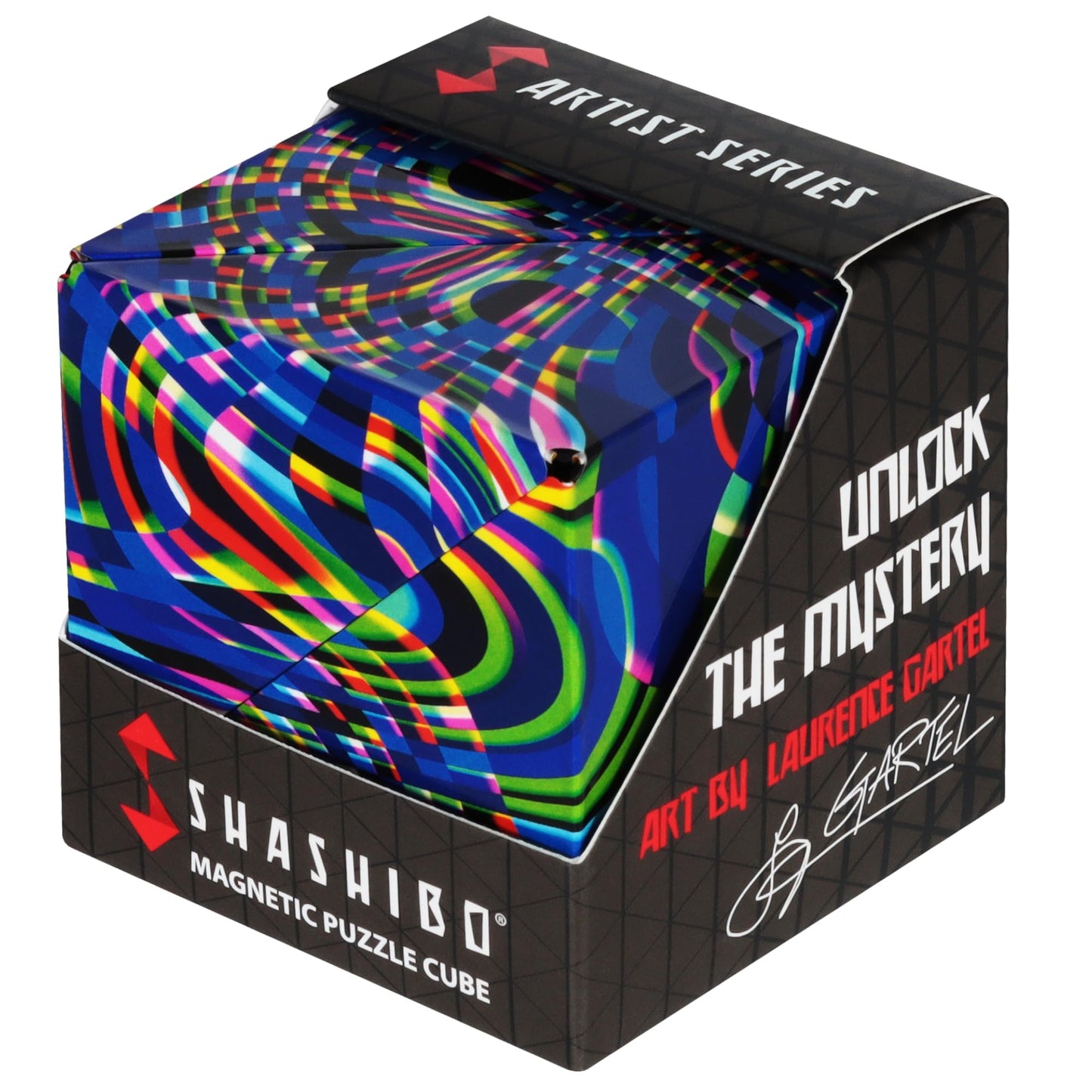 SHASHIBO Shape Shifting Box - Award-Winning Fidget Toy w/ 36 Rare Earth Magnets - Fidget Cube Transforms Into Over 70 Shapes, Sensory Toy Gift for Kids, Teens, and Adults (Vapor)