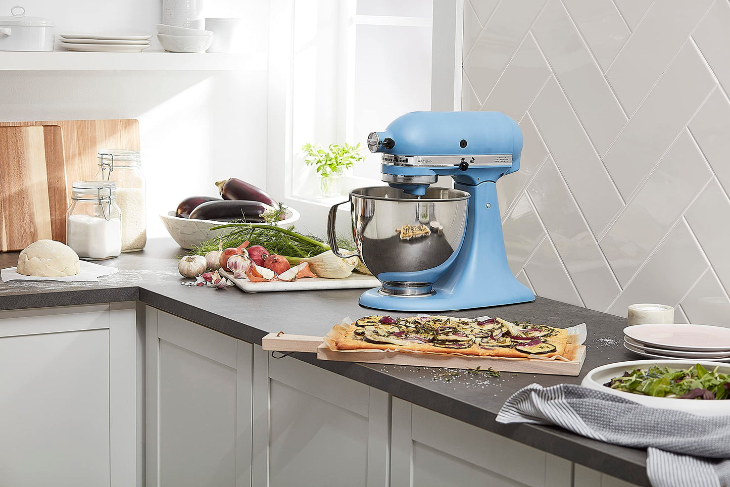 KitchenAid Artisan Series 5 Quart Tilt Head Stand Mixer with Pouring Shield KSM150PS, Dried Rose