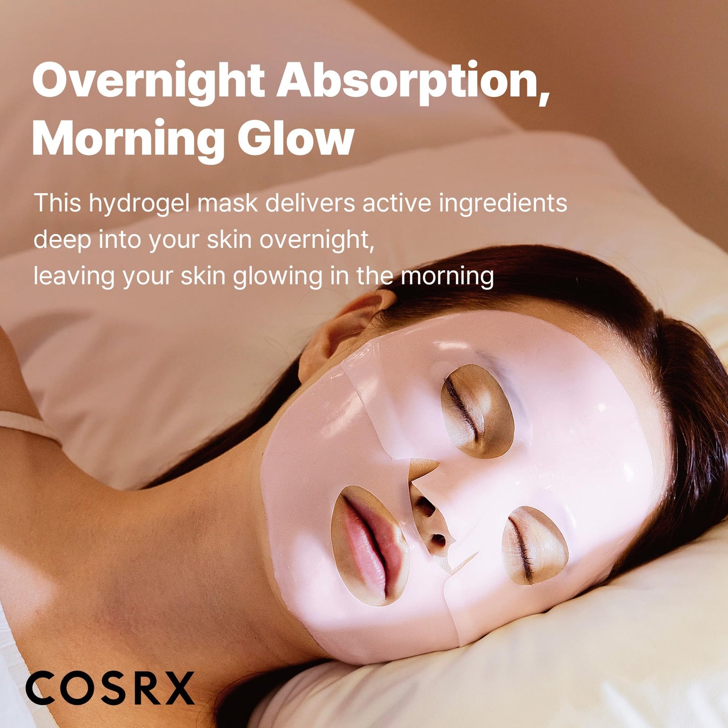 COSRX Advanced Snail Mucin Glass Glow Hydrogel Face Masks Skincare 3 EA, Collagen Face Mask, Travel Essentials, Overnight Face Mask, Korean Skin Care, Stocking Stuffers for Women