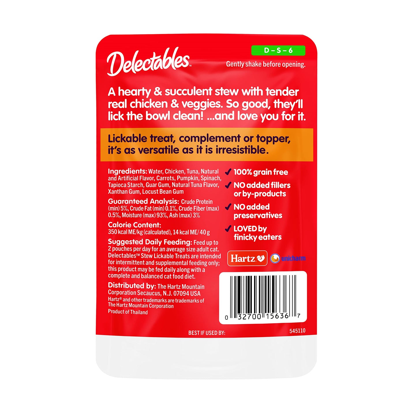 Hartz Delectables Stew Lickable Wet Cat Treats for Adult & Senior Cats, Variety Pack, 1.4 Ounce (Pack of 12)