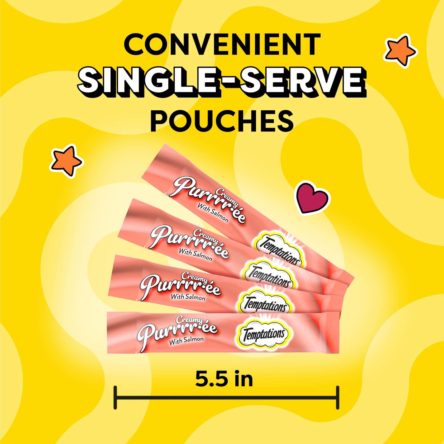 Temptations Creamy Puree Variety Pack of Squeezable Cat Treats, 0.42 oz. Tubes, 24 Count