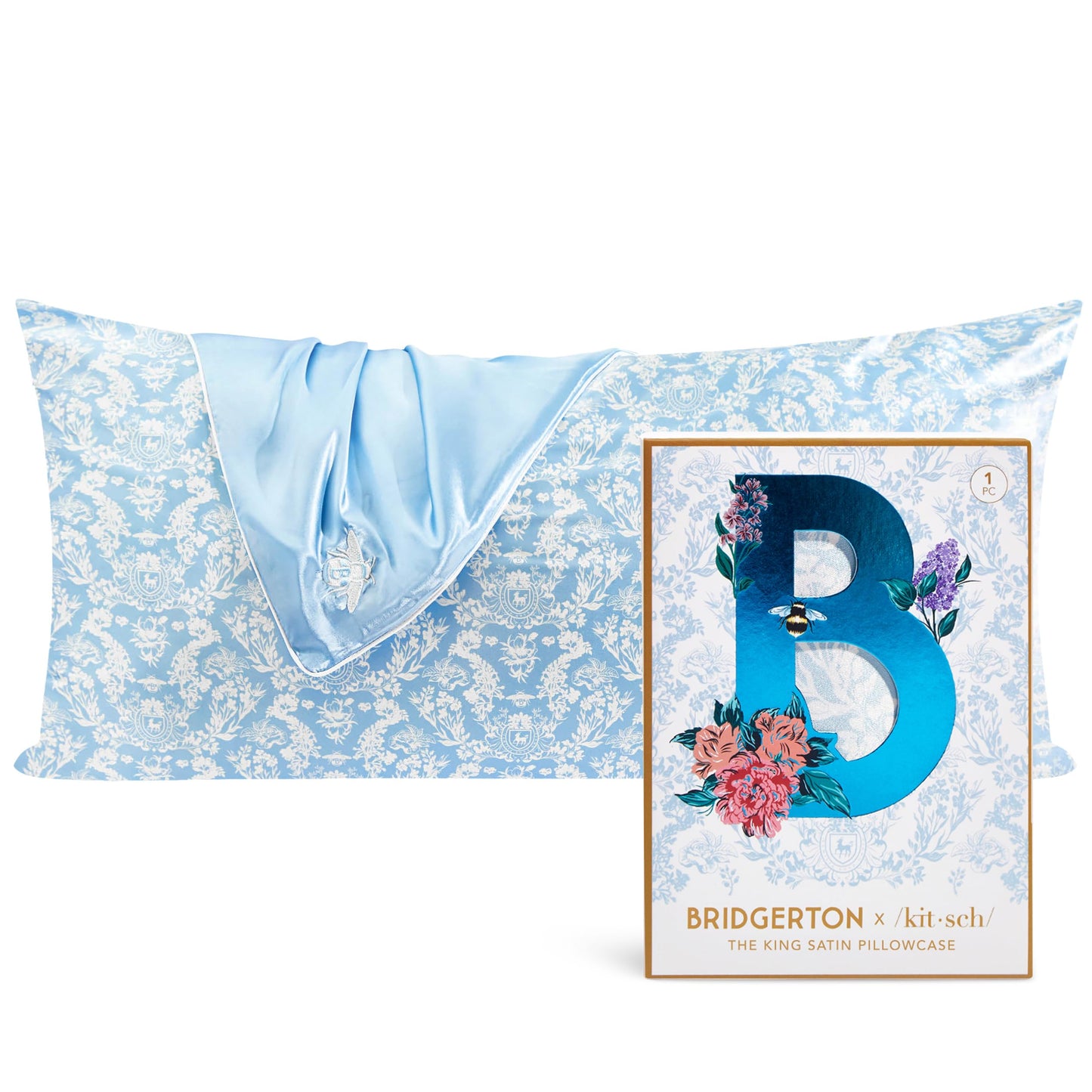 Kitsch x Elf North Pole - Satin Pillowcase with Zipper for Hair & Skin – Softer Than Silk, Cooling Pillow case, Wrinkle-Free, Machine Washable, Queen/Standard (19x26)