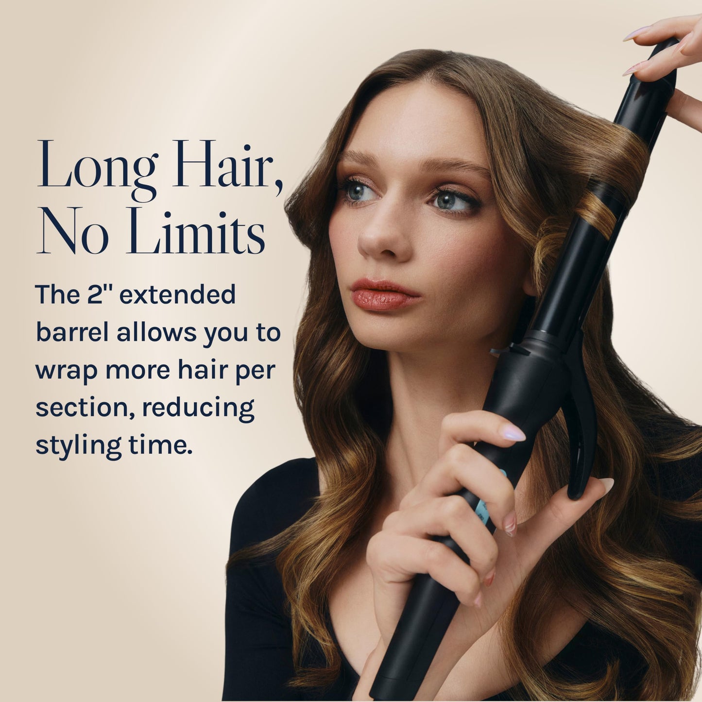 Bio Ionic Long Barrel Styler,Curling Iron with Moisture Heat Technology & NanoIonic MX, Verstatile Curling Wand
