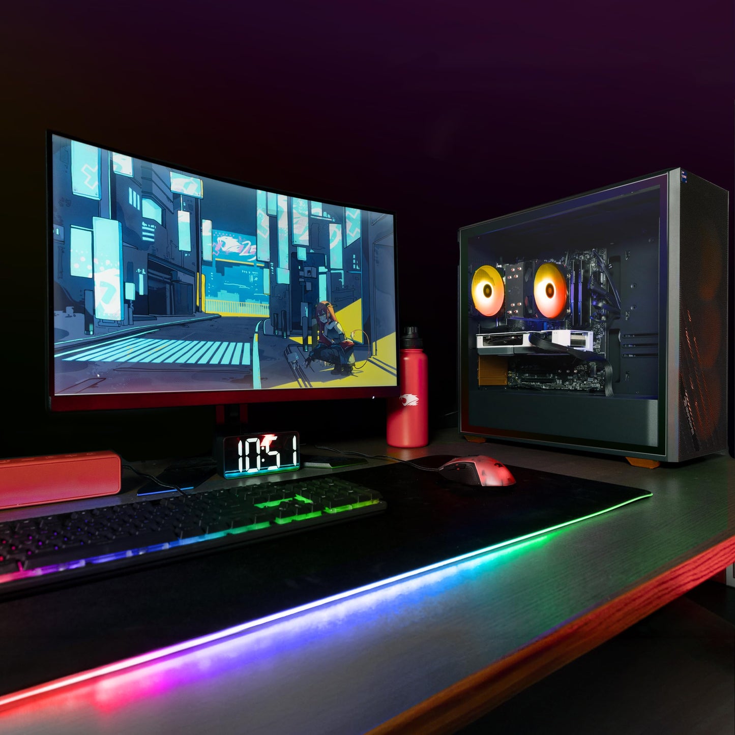 iBUYPOWER Y40 PRO Black Gaming PC Desktop Computer AMD Ryzen 9 7900X CPU, NVIDIA GeForce RTX 5070Ti 16GB GPU, 32GB DDR5 RGB 5200MHz RAM, 2TB NVMe SSD, Windows 11 Home, Keyboard, Mouse - Y40BA9N57T01