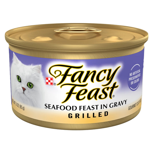Fancy Feast Poultry and Beef Feast Classic Pate Collection Grain Free Wet Cat Food Variety Pack - (Pack of 30) 3 oz. Cans