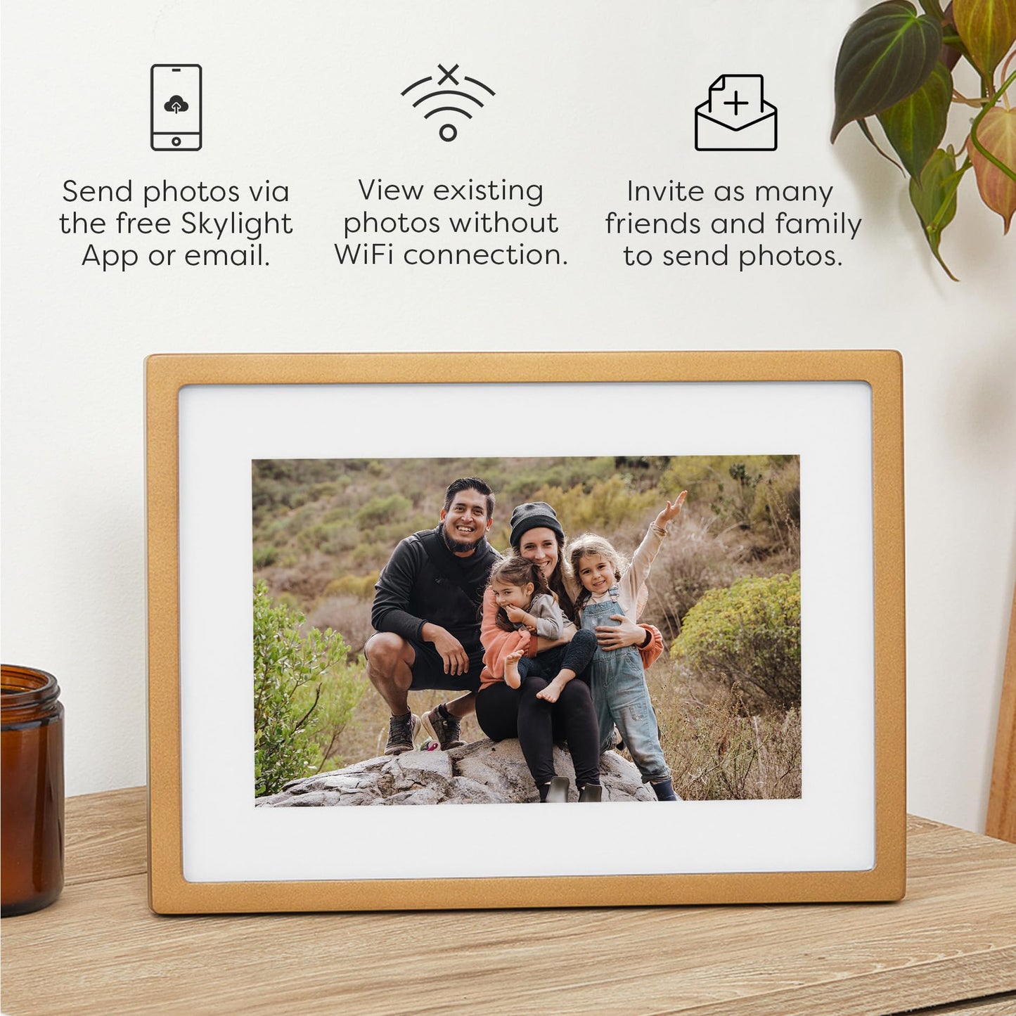 Skylight Frame – WiFi Digital Picture Frame Customer Support, Touch Screen Digital Photo Frame with Easy Setup, Photo Gifts for Parents and Grandparents - 10 Inch Black