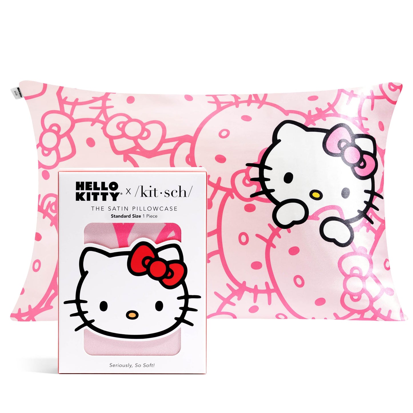 Kitsch x Elf North Pole - Satin Pillowcase with Zipper for Hair & Skin – Softer Than Silk, Cooling Pillow case, Wrinkle-Free, Machine Washable, Queen/Standard (19x26)