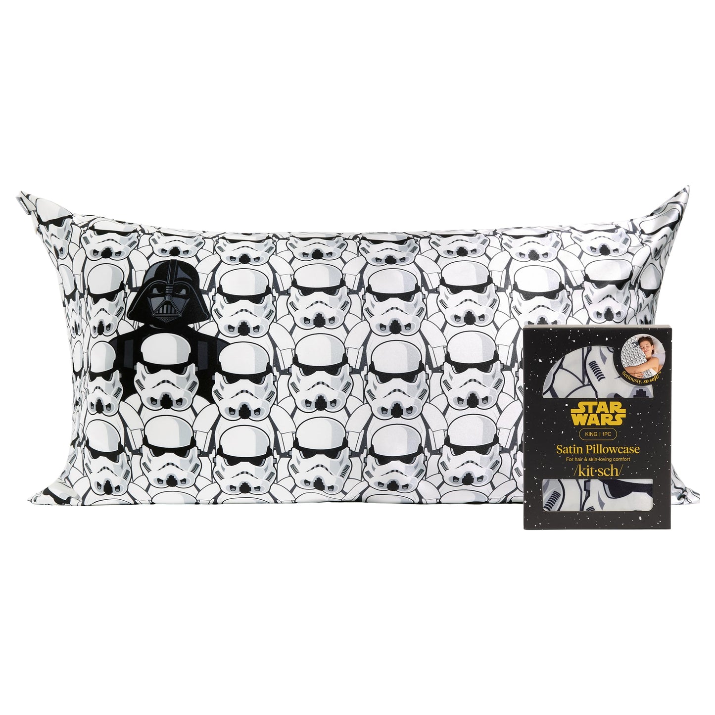 Kitsch x Elf North Pole - Satin Pillowcase with Zipper for Hair & Skin – Softer Than Silk, Cooling Pillow case, Wrinkle-Free, Machine Washable, Queen/Standard (19x26)