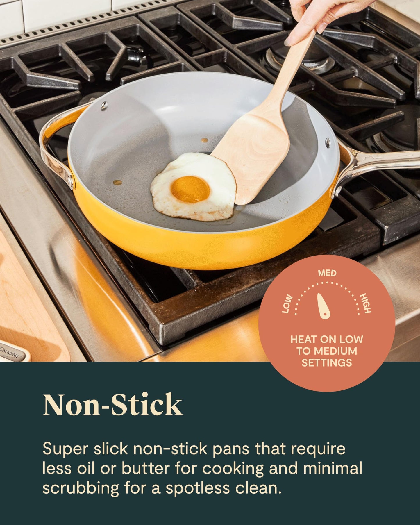 Caraway Deluxe Non-stick Ceramic Cookware Set (16 Piece) Pots, Frying Pans, Lids and Kitchen Storage - PFAS & PFOA Free - Oven Safe Pan Set & Compatible with All Stovetops - Cream