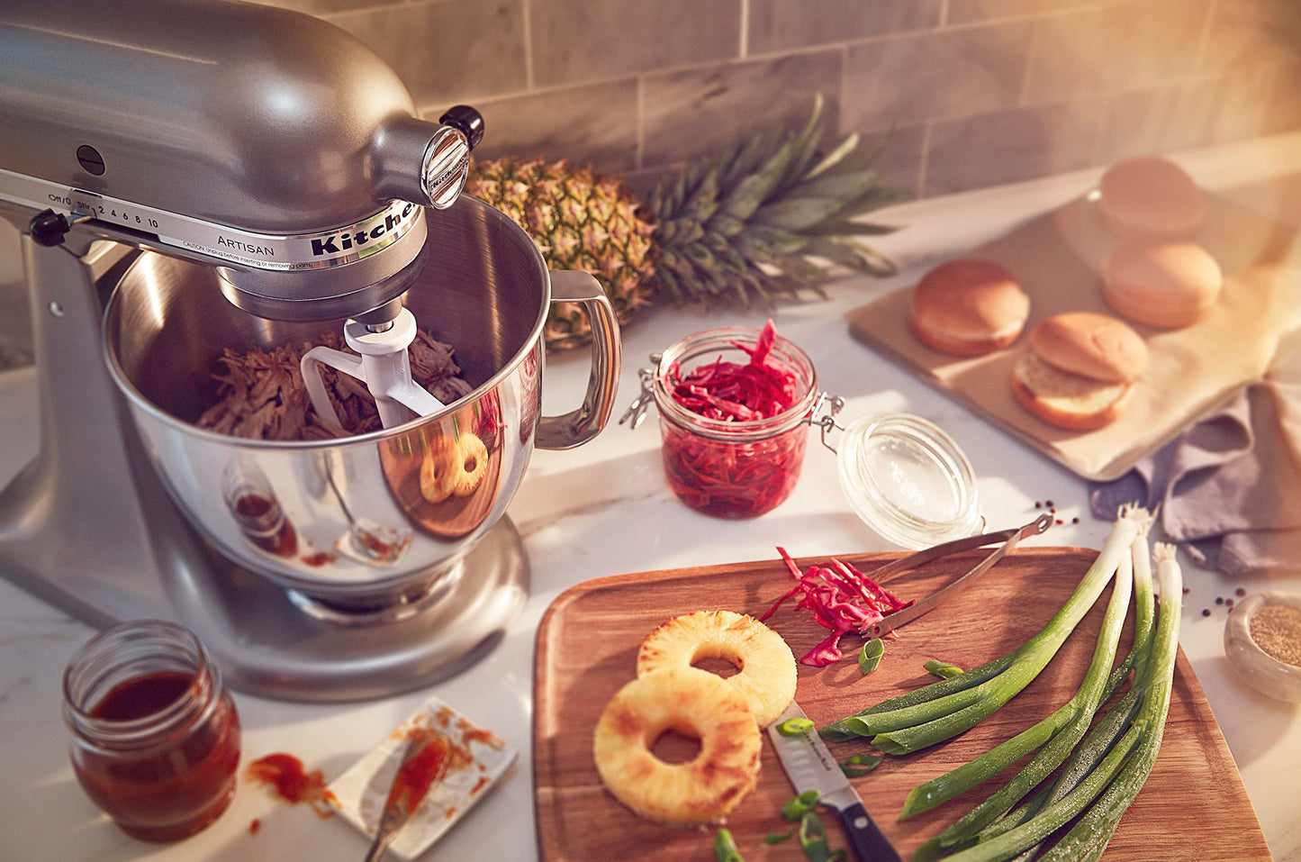 KitchenAid Artisan Series 5 Quart Tilt Head Stand Mixer with Pouring Shield KSM150PS, Dried Rose