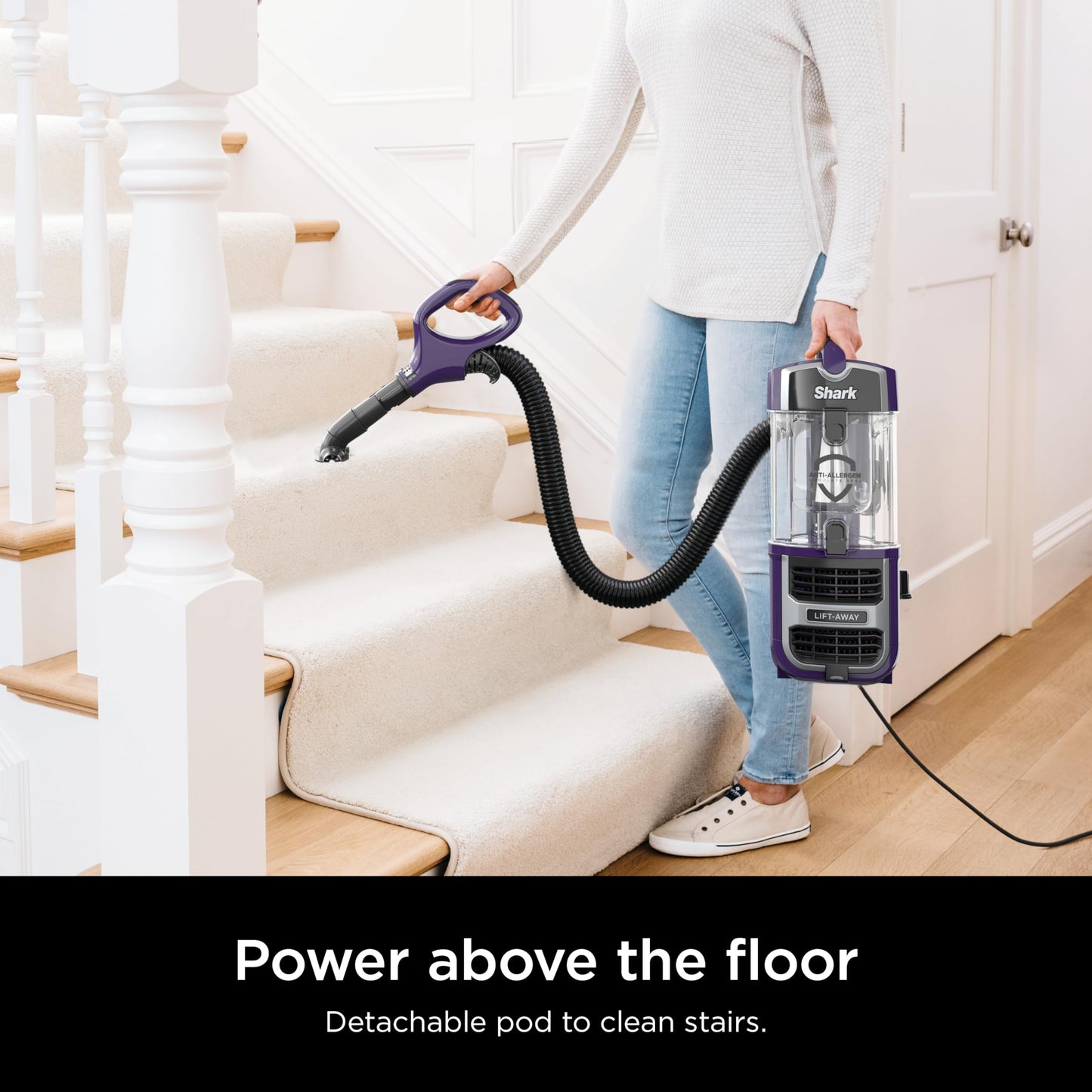 Shark NV752 Rotator Powered Lift-Away TruePet Upright Vacuum with HEPA Filter, Large Dust Cup Capacity, LED Headlights, Upholstery Tool, Perfect Pet Power Brush & Crevice Tool, Bordeaux