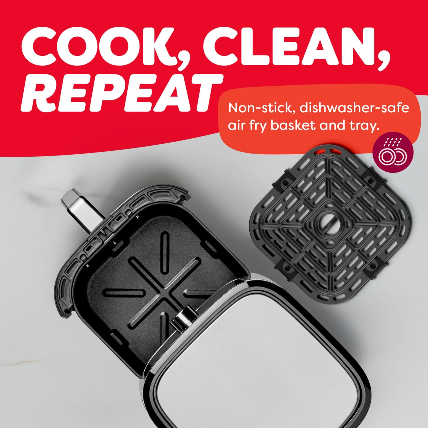 Instant Pot 4Qt VORTEX 6-in-1 Mini Air Fryer, Custom Program Options, Air Fry, Broil, Roast, Dehydrate, Bake, Reheat, Black, 4 Quarts