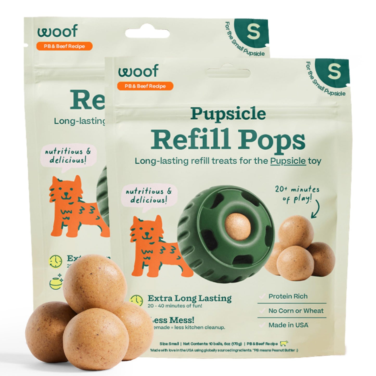 Woof Pupsicle Pops - Premade Long Lasting Dog Pupsicle Pop Treats