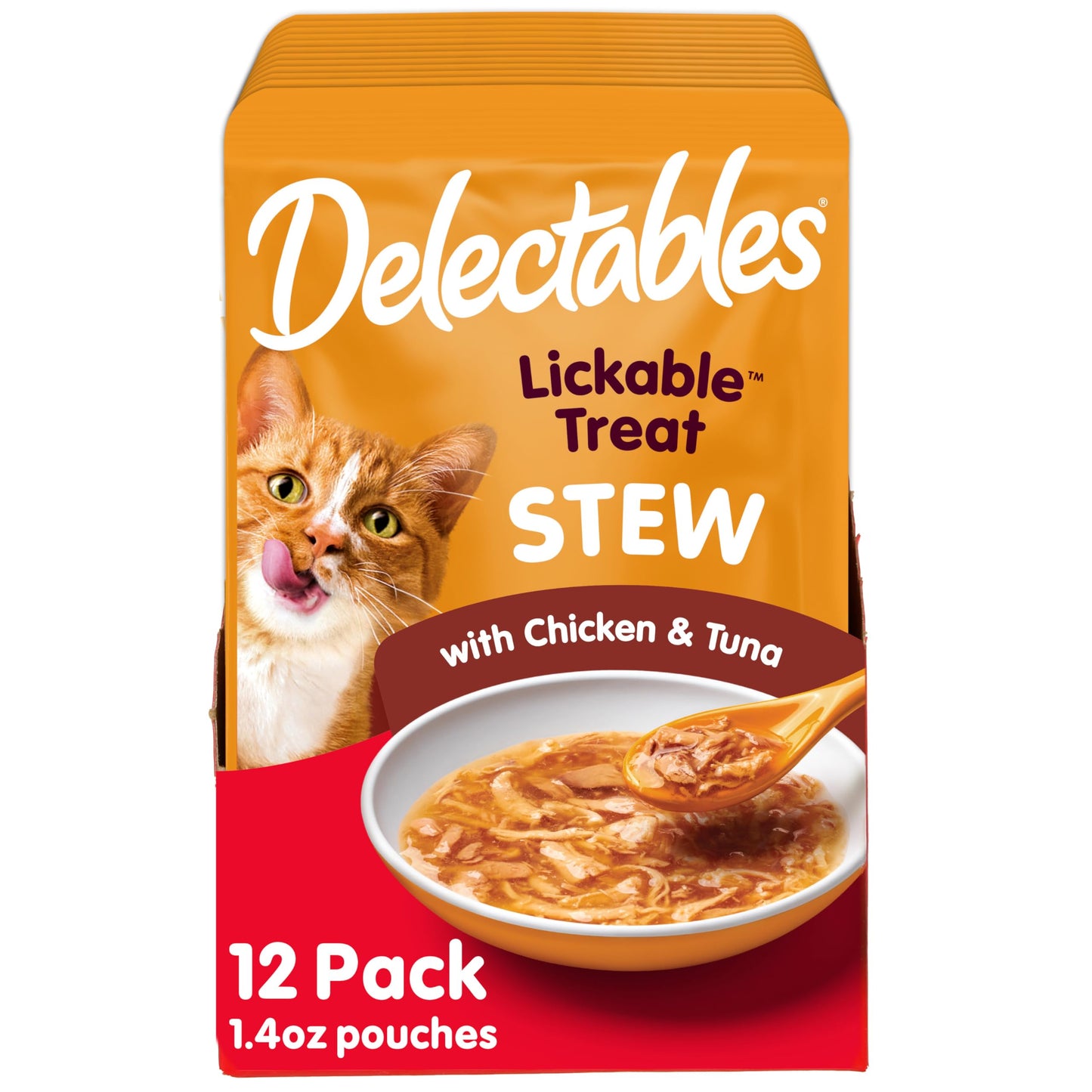 Hartz Delectables Stew Lickable Wet Cat Treats for Adult & Senior Cats, Variety Pack, 1.4 Ounce (Pack of 12)