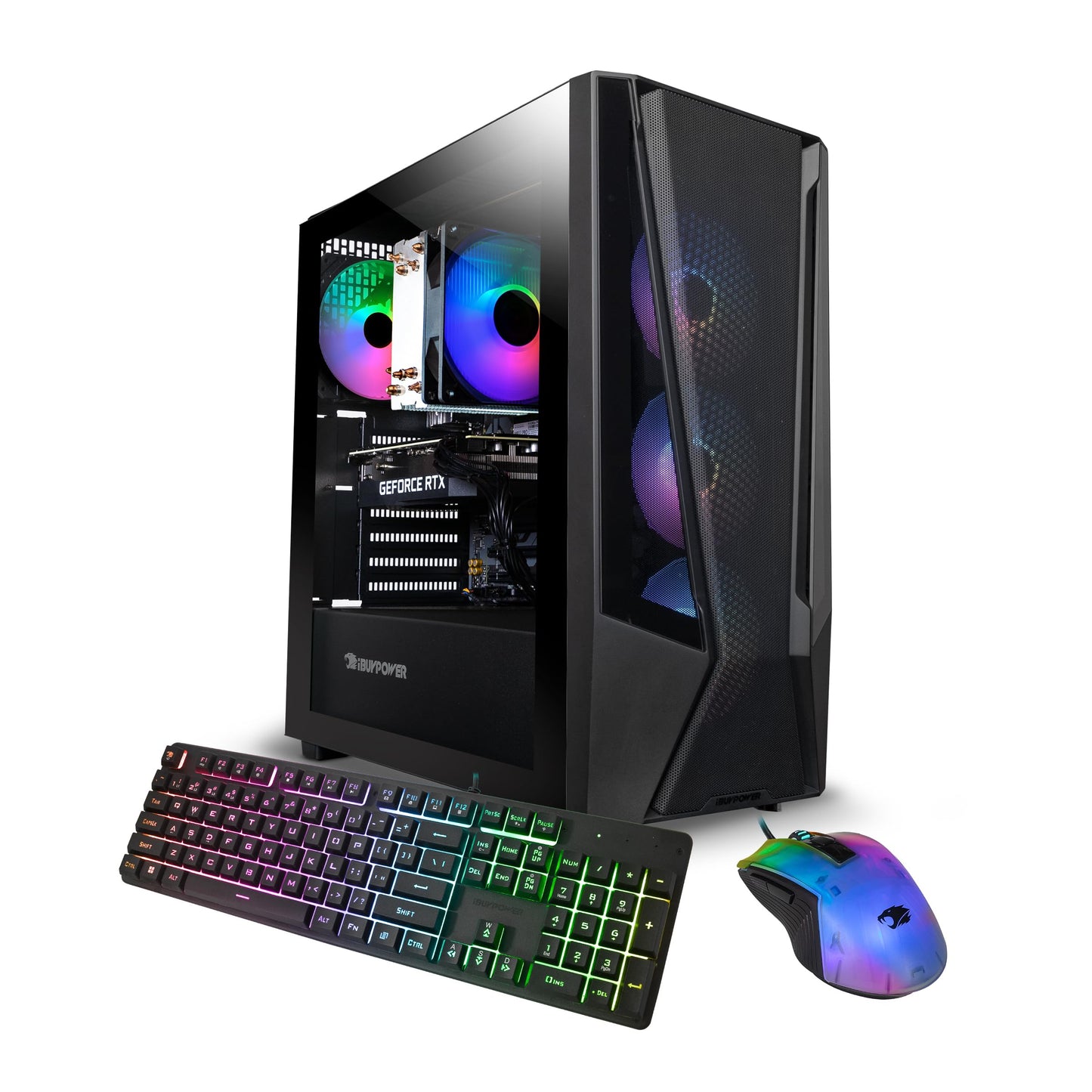 iBUYPOWER Y40 PRO Black Gaming PC Desktop Computer AMD Ryzen 9 7900X CPU, NVIDIA GeForce RTX 5070Ti 16GB GPU, 32GB DDR5 RGB 5200MHz RAM, 2TB NVMe SSD, Windows 11 Home, Keyboard, Mouse - Y40BA9N57T01