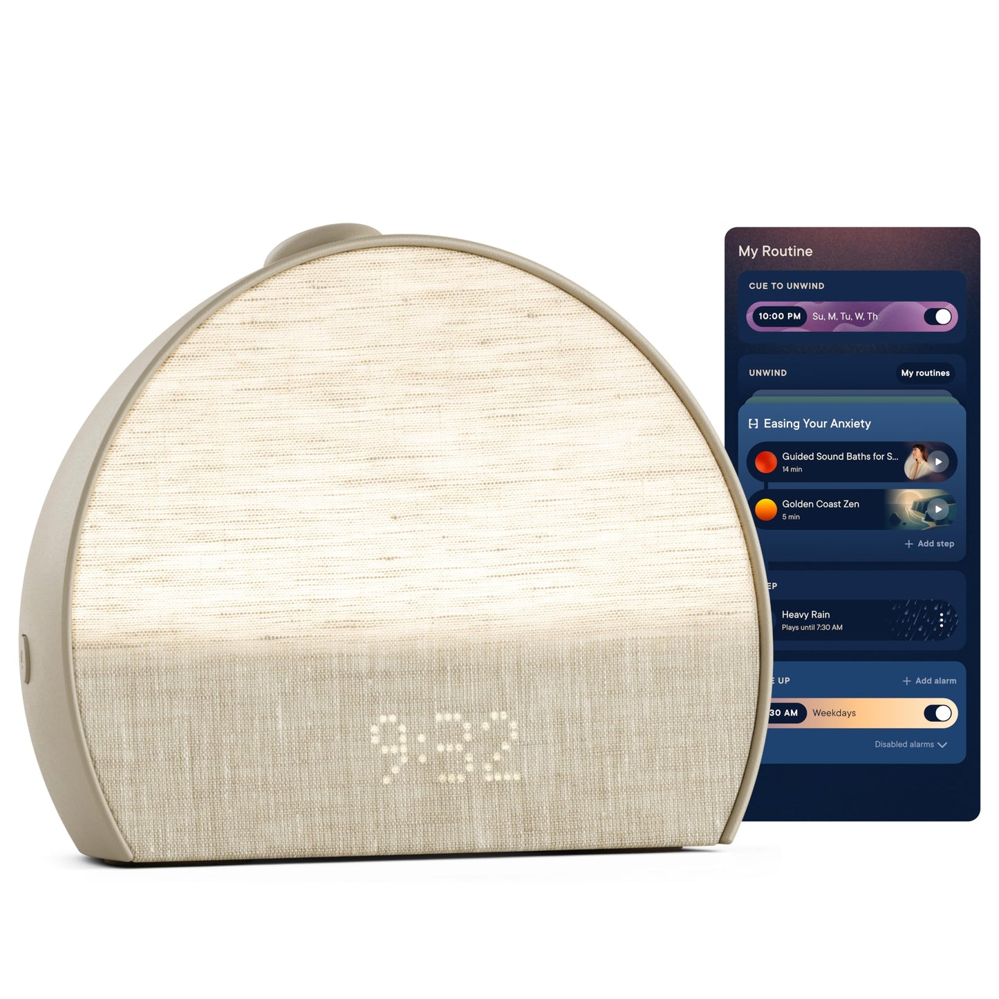 Hatch Restore 3 Sunrise Alarm Clock, Sound Machine, Smart Light (Putty) - White Noise, Screen-Free Sleep Routine
