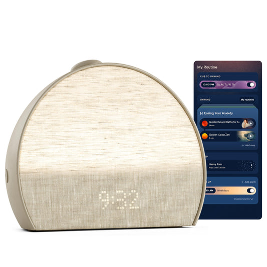 Hatch Restore 3 Sunrise Alarm Clock, Sound Machine, Smart Light (Putty) - White Noise, Screen-Free Sleep Routine