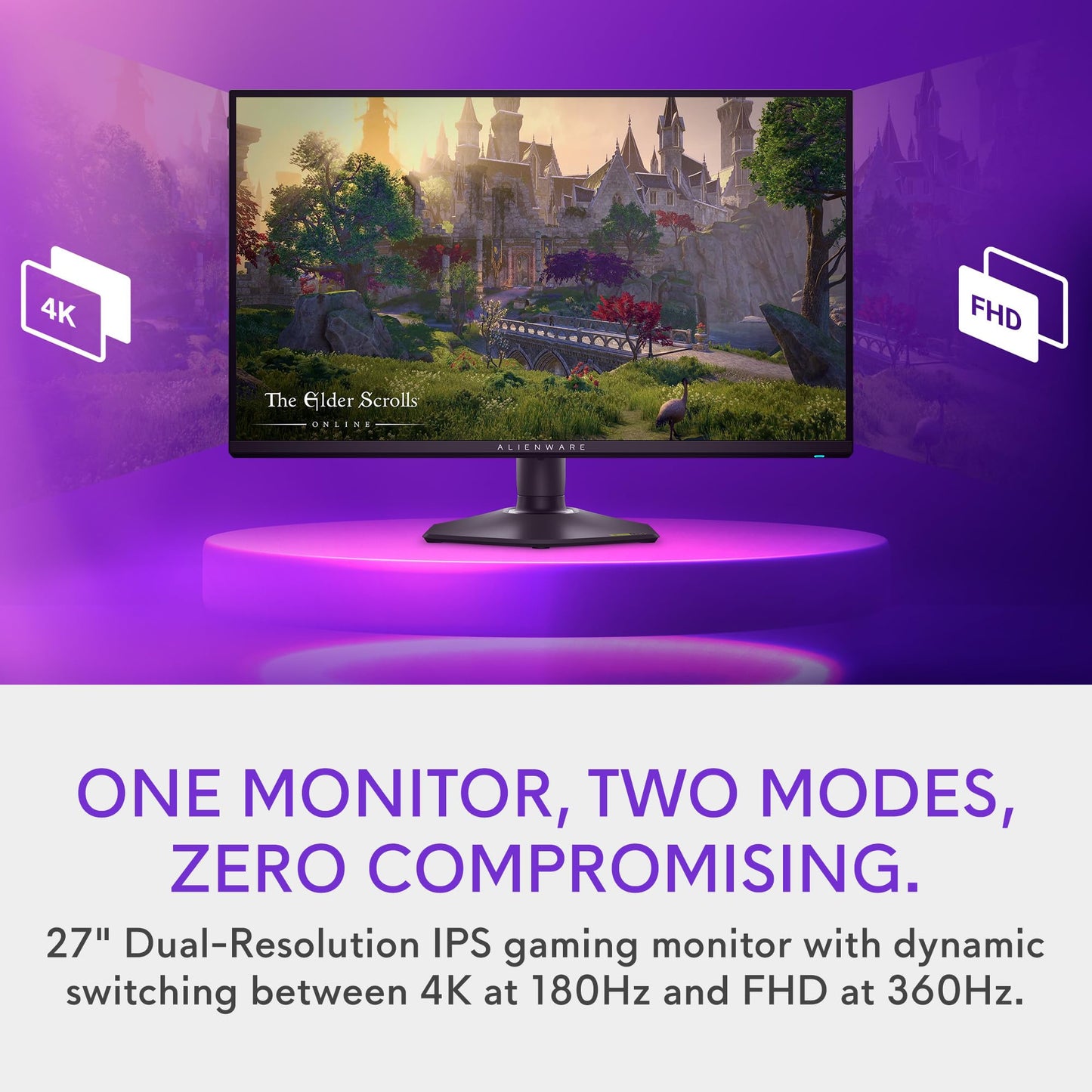 Alienware AW3423DWF Curved QD-OLED Gaming Monitor - 34-inch Quantum Dot OLED 0.1Ms 165Hz 21:9 Curved Display, 99.3% DCI-P3 Color Gamut, VESA DisplayHDR True Black 400, AMD FreeSync Premium Pro - Black