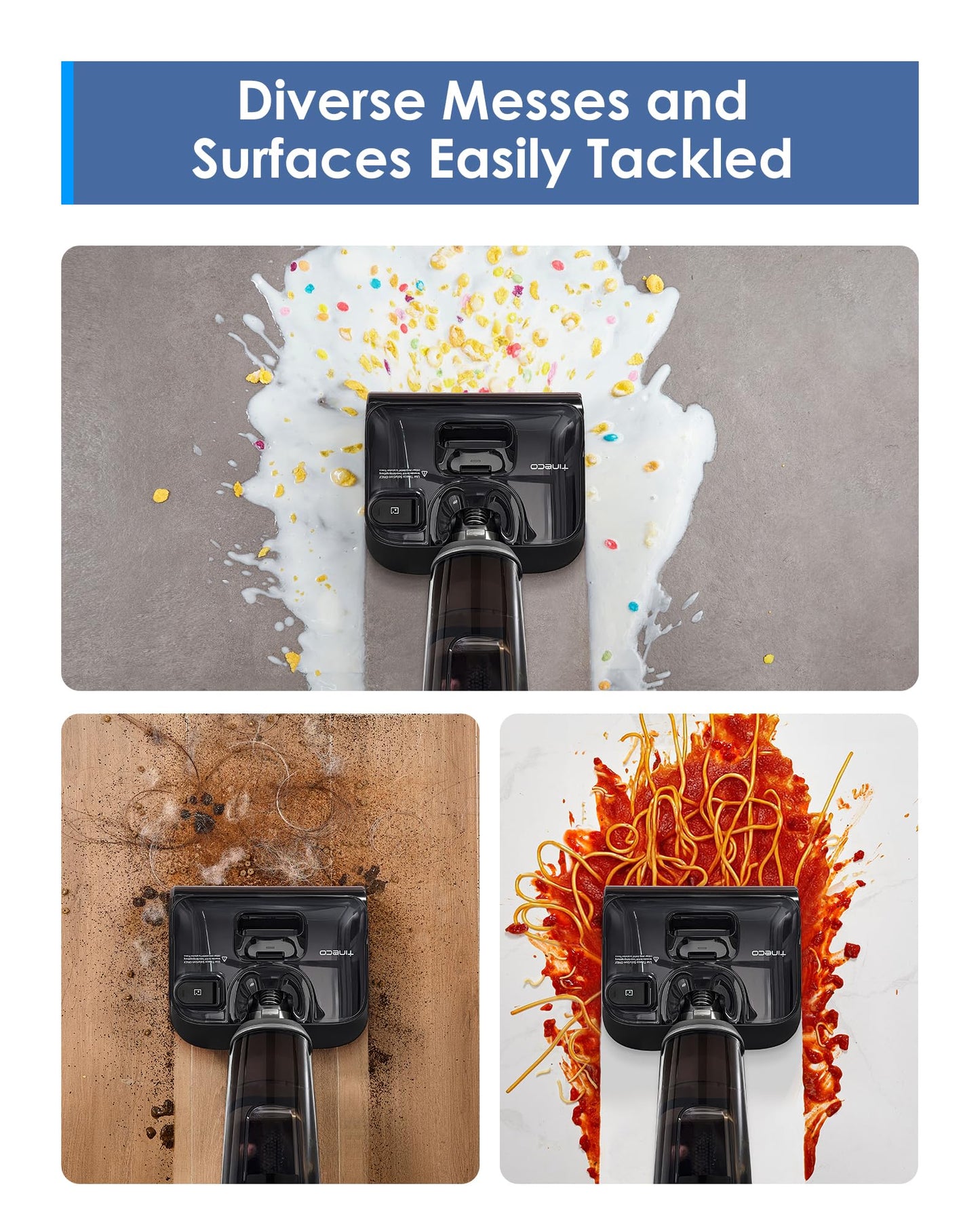 Tineco iFLOOR 3 Breeze Complete Wet Dry Vacuum Cordless Floor Cleaner and Mop One-Step Cleaning for Hard Floors