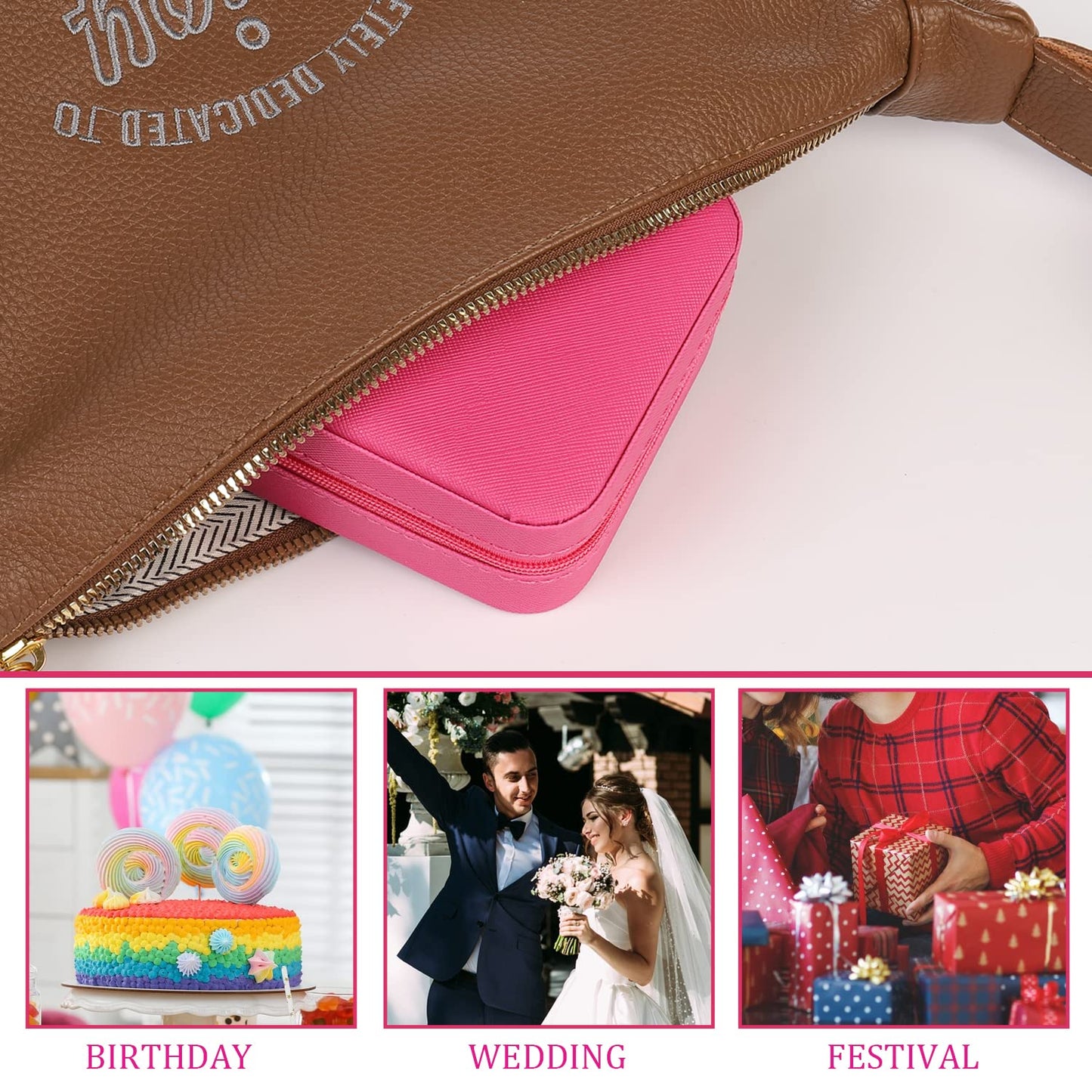 KElofoN Travel jewelry case Travel jewelry box Travel Jewelry Organizer Small box Gift for Girls Women with Mirror(Green)