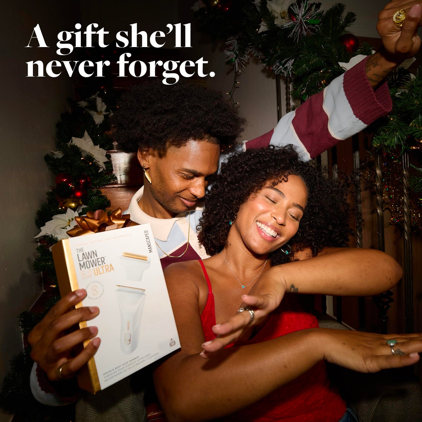 MANSCAPED® The Lawn Mower® 5.0 Ultra Groin & Body Hair Trimmer – Dual-Head SkinSafe® Trimmer & Foil Blades, Waterproof Wet/Dry Groomer, USB-C Rechargeable with Travel Case, Men’s Ball Shaver, Black