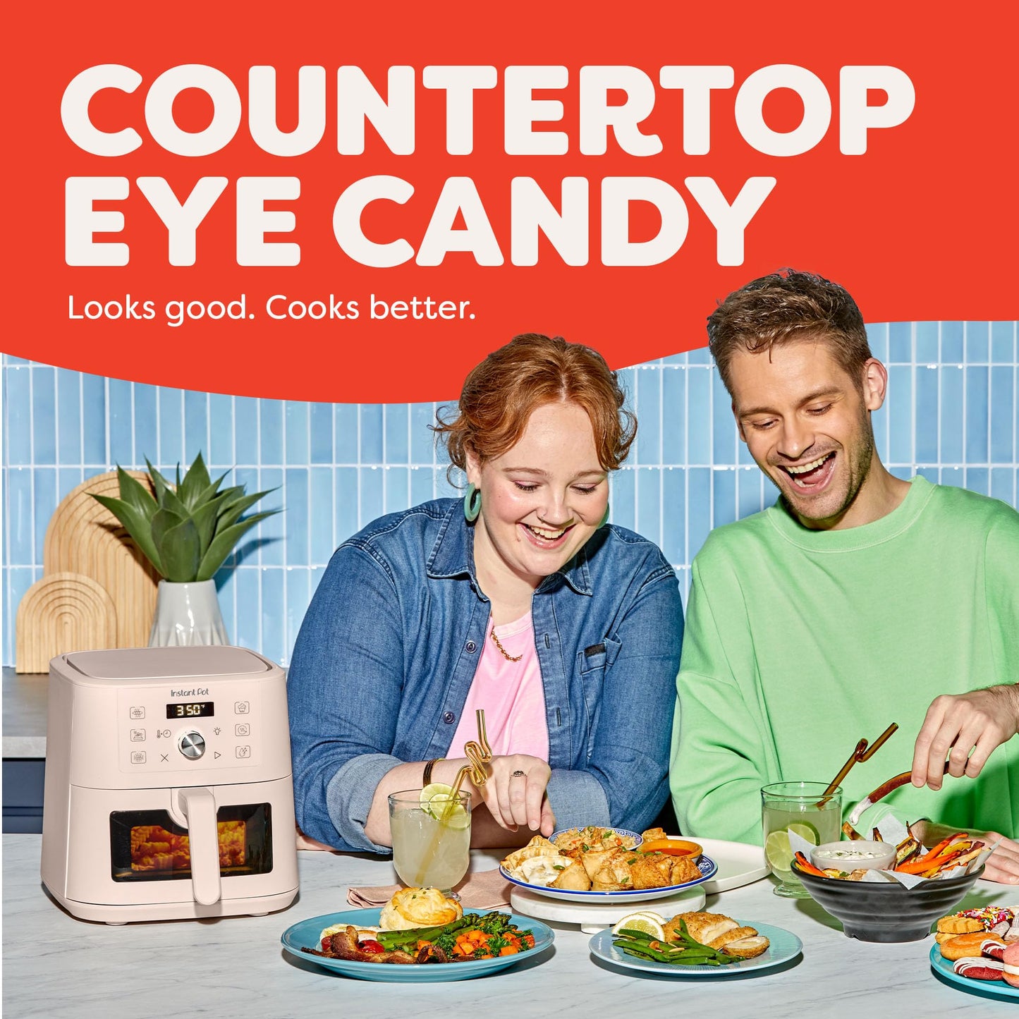 Instant Pot 4Qt VORTEX 6-in-1 Mini Air Fryer, Custom Program Options, Air Fry, Broil, Roast, Dehydrate, Bake, Reheat, Black, 4 Quarts