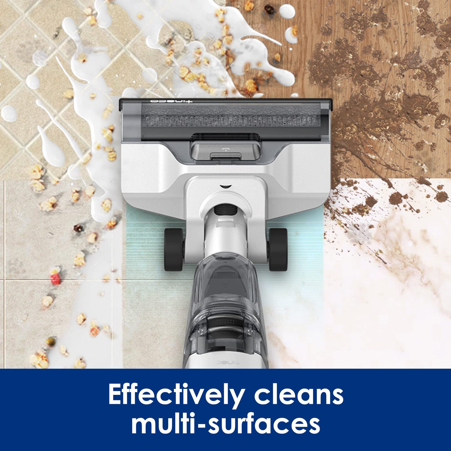 Tineco iFLOOR 3 Breeze Complete Wet Dry Vacuum Cordless Floor Cleaner and Mop One-Step Cleaning for Hard Floors