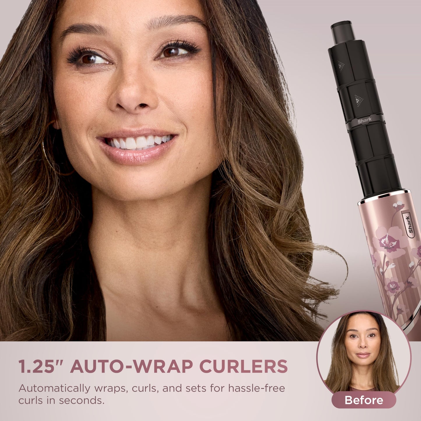 Shark FlexStyle Air Styling & Drying System, Powerful Hair Dryer Brush & Multi-Styler with Auto-Wrap Curlers, Diffuser, Paddle Brush, Round Brush, Concentrator Attachment, Black Cherry, HD457CR