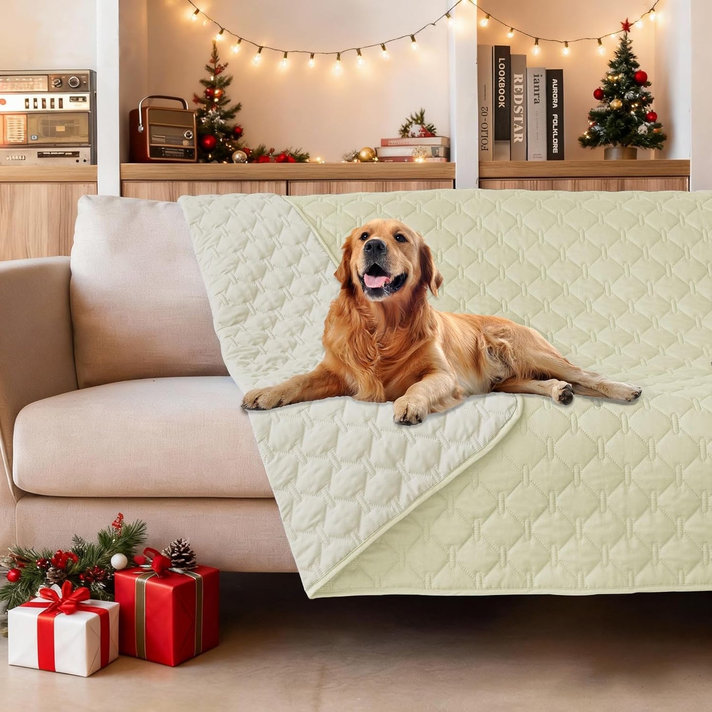 gogobunny 3X Stronger Waterproof Pet Blanket, Scratch Proof Furniture Protector for Dogs Cats, Reversible Cover 30x70 Inch, Dark Grey/Light Grey