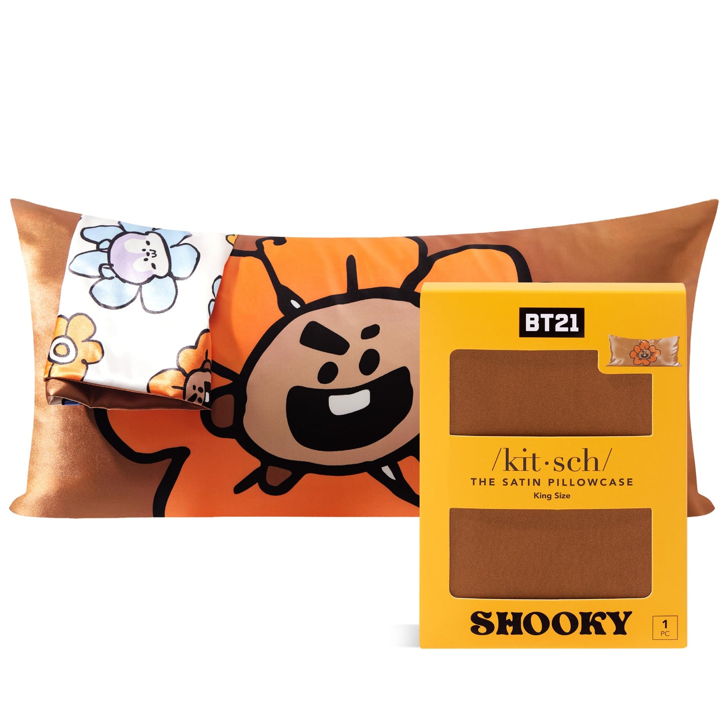 Kitsch x Elf North Pole - Satin Pillowcase with Zipper for Hair & Skin – Softer Than Silk, Cooling Pillow case, Wrinkle-Free, Machine Washable, Queen/Standard (19x26)