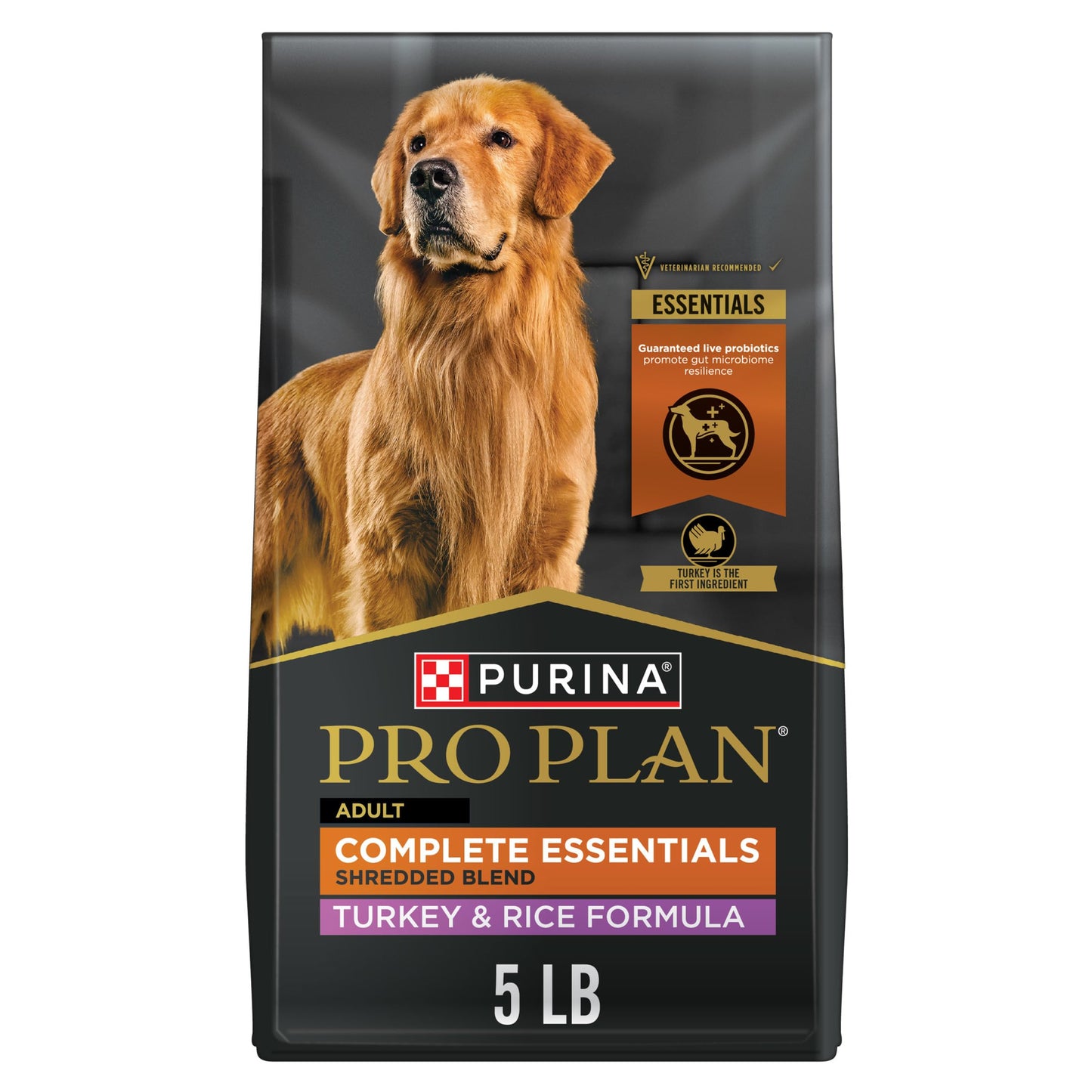 Purina Pro Plan Complete Essentials Shredded Blend Chicken and Rice Dog Food Dry Formula with Probiotics for Dogs - 35 lb. Bag