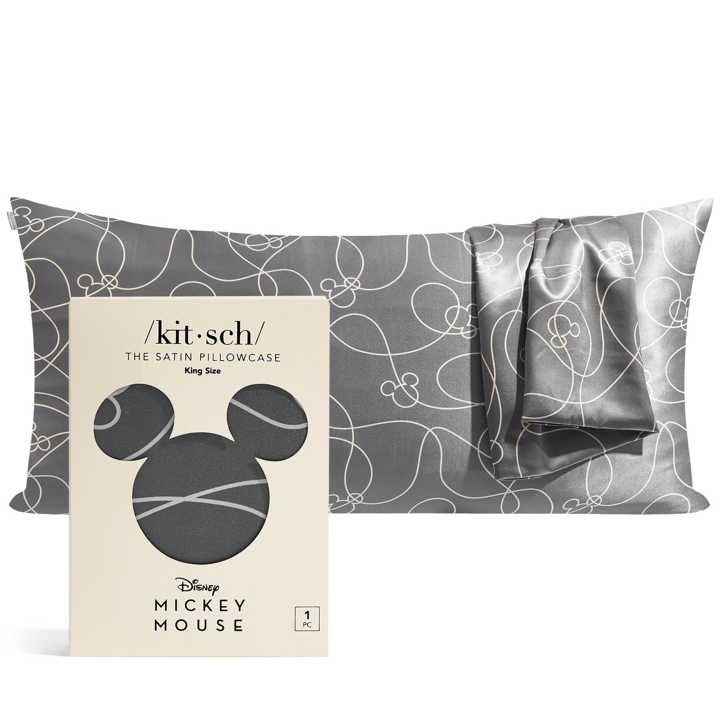 Kitsch x Elf North Pole - Satin Pillowcase with Zipper for Hair & Skin – Softer Than Silk, Cooling Pillow case, Wrinkle-Free, Machine Washable, Queen/Standard (19x26)