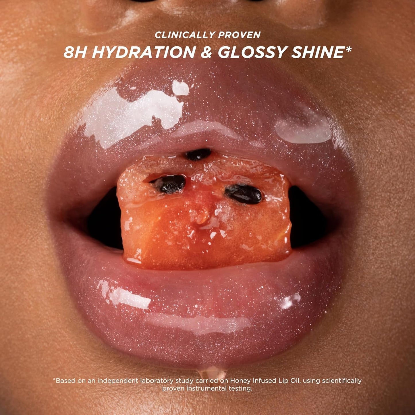 Gisou Honey Infused Hydrating Lip Oil, Nourishing Lip Moisturizer for Dry Lips, 0.27 fl oz (Watermelon Sugar)