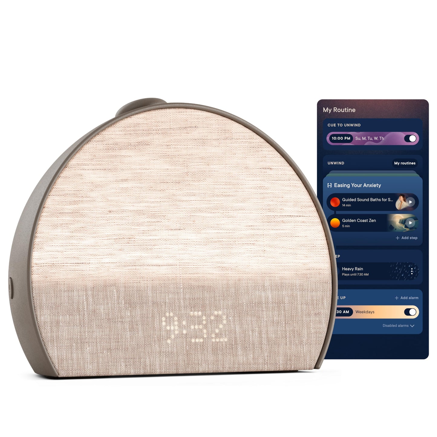 Hatch Restore 3 Sunrise Alarm Clock, Sound Machine, Smart Light (Putty) - White Noise, Screen-Free Sleep Routine
