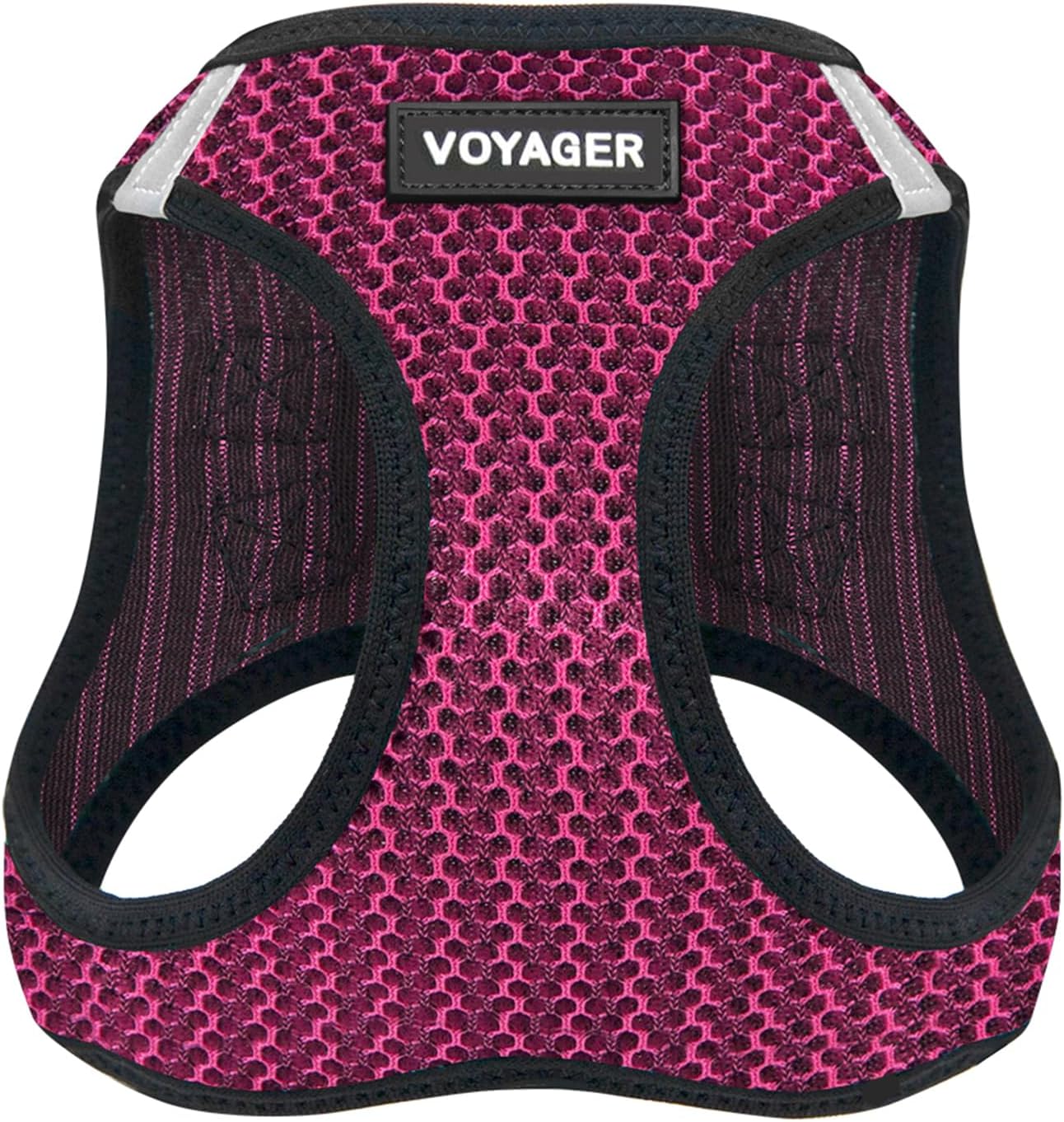 Best Pet Supplies Voyager Step-in Air Harness - All Weather Mesh, Reflective, No Pull Harness for Dogs, Cats - Secure with Hook & Loop Fastener, Buckle, Double D-Rings - Fuchsia, S