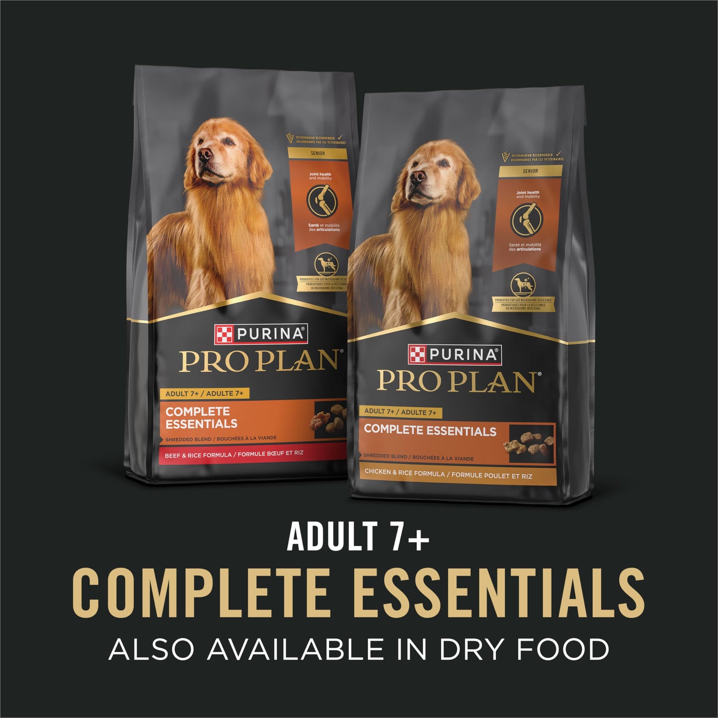 Purina Pro Plan Complete Essentials Shredded Blend Chicken and Rice Dog Food Dry Formula with Probiotics for Dogs - 35 lb. Bag