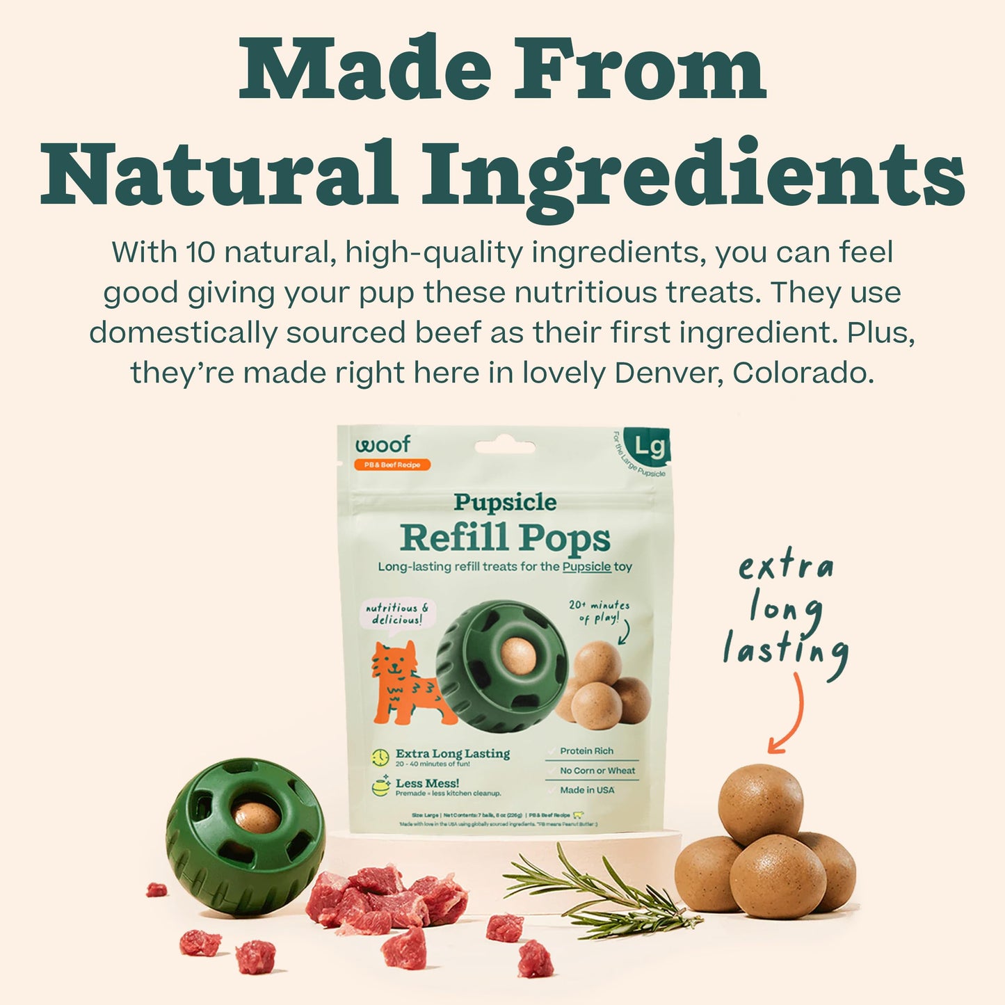 Woof Pupsicle Pops - Premade Long Lasting Dog Pupsicle Pop Treats