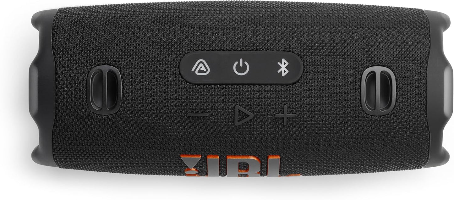 JBL Charge 6 - Portable Waterproof & Drop-Proof Bluetooth Speaker, Bold Pro Sound with AI Sound Boost, 28Hrs of Playtime, Built-in powerbank & Comes with a Sturdy/Removable Carrying Strap (Black)