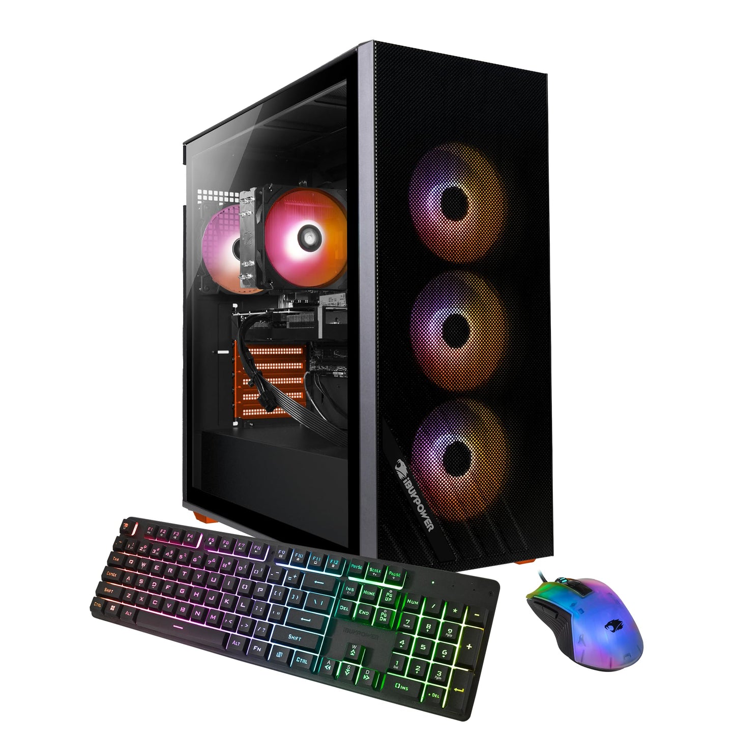 iBUYPOWER Y40 PRO Black Gaming PC Desktop Computer AMD Ryzen 9 7900X CPU, NVIDIA GeForce RTX 5070Ti 16GB GPU, 32GB DDR5 RGB 5200MHz RAM, 2TB NVMe SSD, Windows 11 Home, Keyboard, Mouse - Y40BA9N57T01