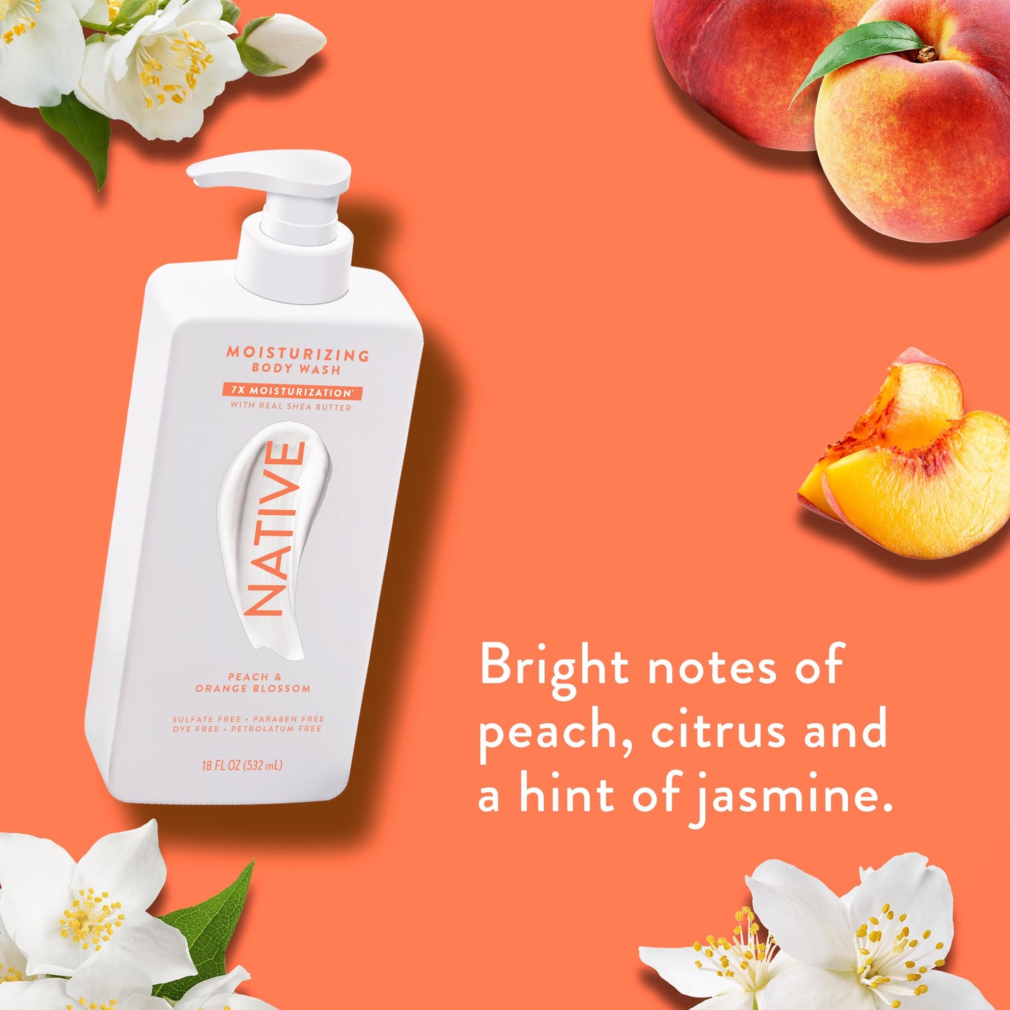 Native Moisturizing Body Wash Contains Naturally Derived Ingredients | for Women & Men, Sulfate, Paraben, & Dye Free Leaving Skin Soft & Hydrated | Cocoa Butter & Vanilla 18 oz