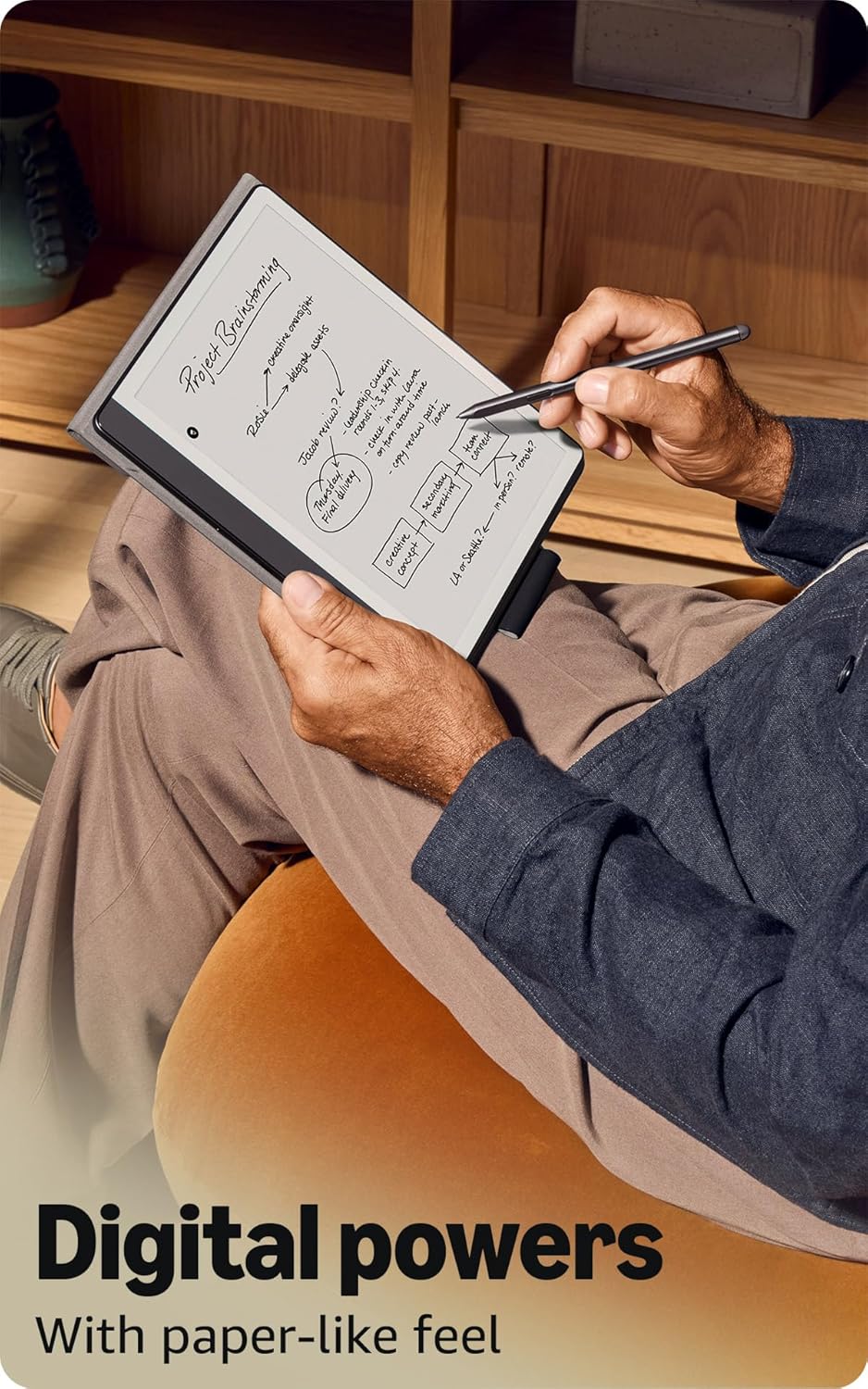 Amazon Kindle Scribe (32GB) - Your notes, documents and books, all in one place. With built-in AI notebook summarization. Includes Premium Pen - Tungsten