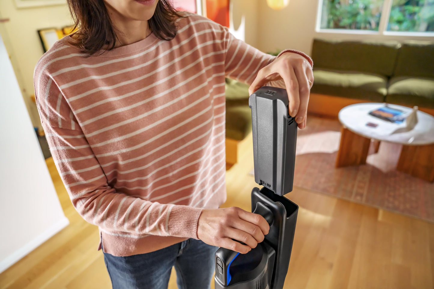 Bissell PowerClean FurFinder 200W Self-Standing Cordless Vacuum w/Tangle Free Brush Roll, Strong Suction, Removeable Battery, Wall Mount, Upholstery Tool & Bright Headlights