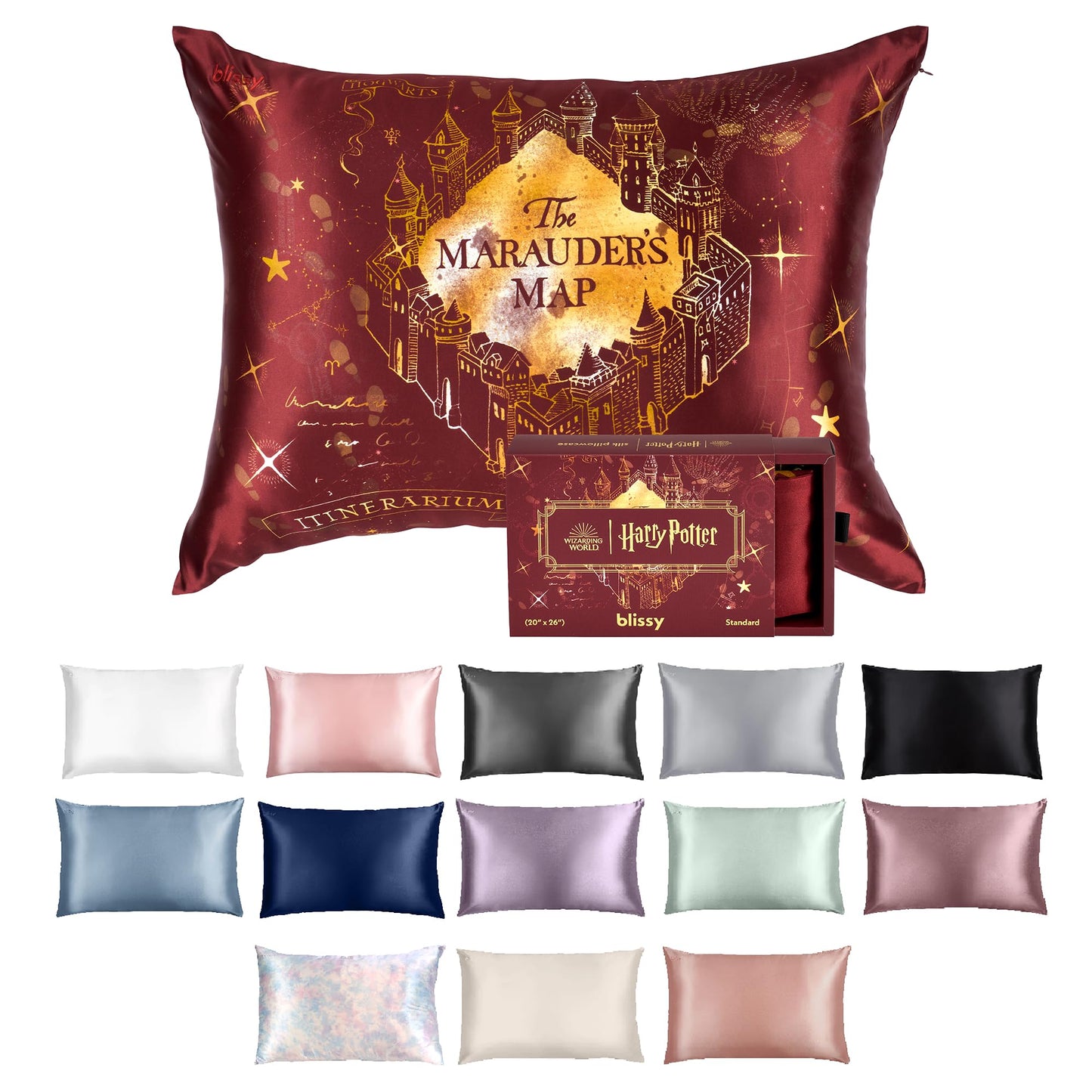 Blissy Silk Pillowcase - 100% Pure Mulberry Silk - 22 Momme 6A High-Grade Fibers - Silk Pillow Cover for Hair & Skin - Regular, Queen & King (Blissy White, Standard)