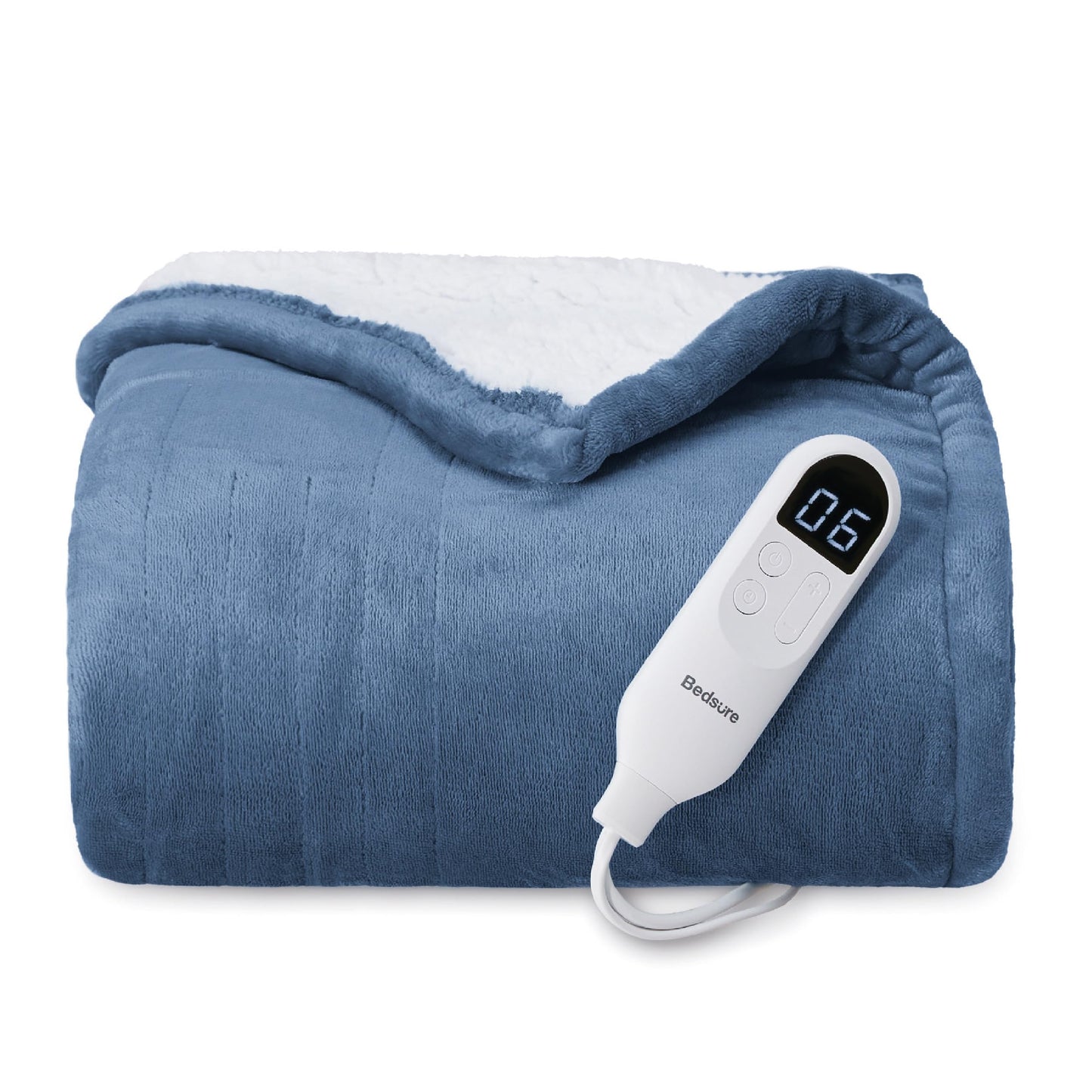 Bedsure Electric Blanket King Size - Dual Control Heated Weighted Blanket King with 10 Heat Settings, Fast Heating with 10 Time Settings (100x90 inches, Ivory)