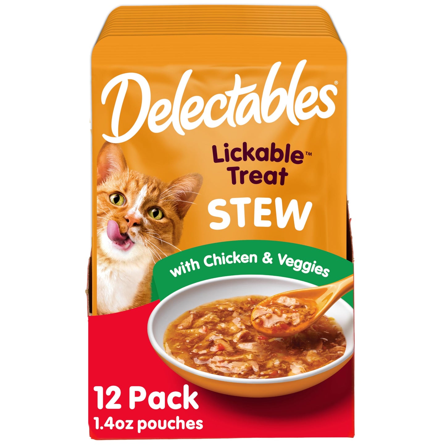 Hartz Delectables Stew Lickable Wet Cat Treats for Adult & Senior Cats, Variety Pack, 1.4 Ounce (Pack of 12)