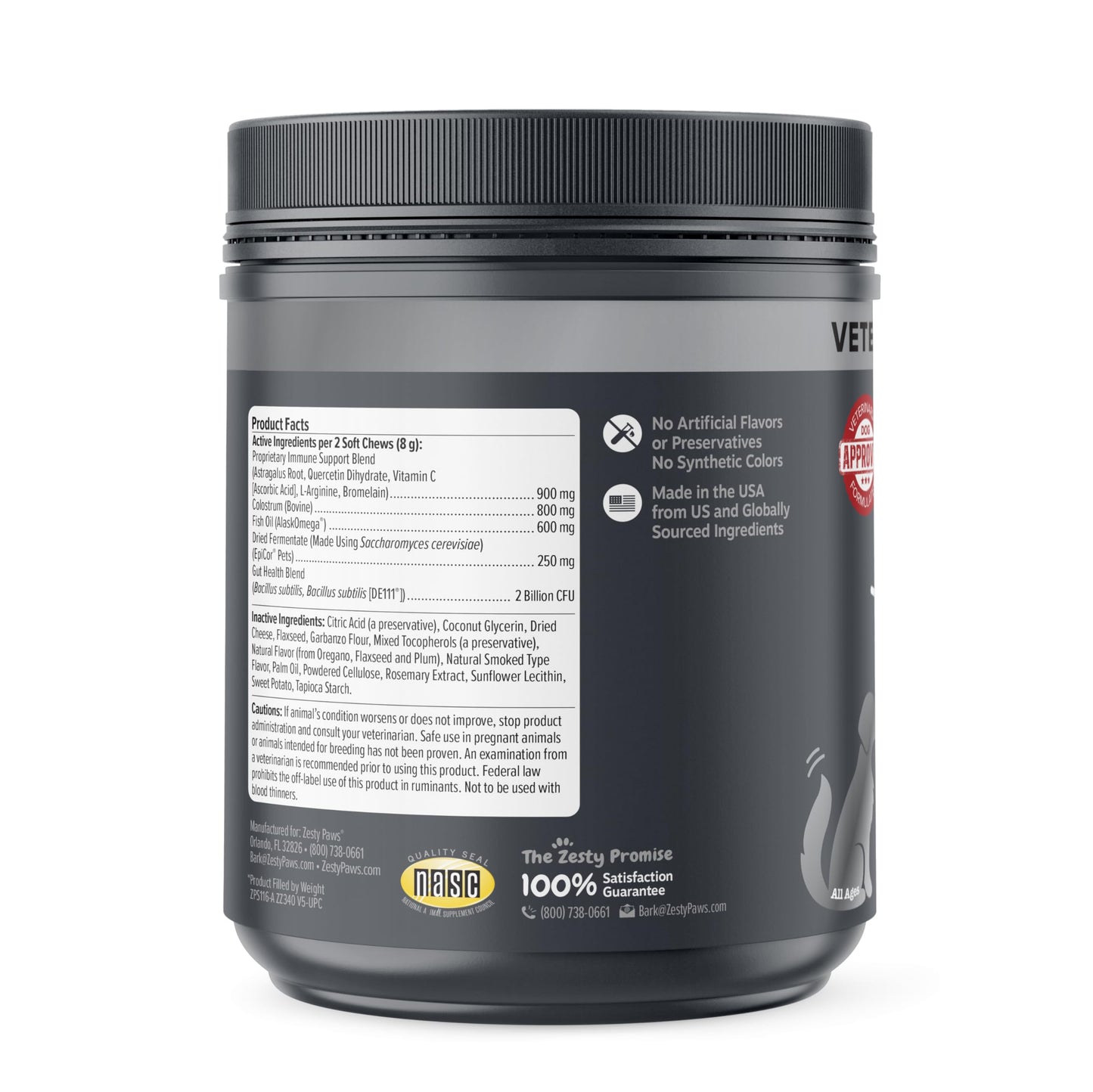 Zesty Paws Dog Allergy Relief- Dog Itching Skin Relief- Dog Probiotics for Itchy Skin and Itchy Ears- Dog Allergy Paw Relief- Dog Allergy Chews- Dog Itch Relief - Dog Skin Allergy Relief - Lamb - 90ct