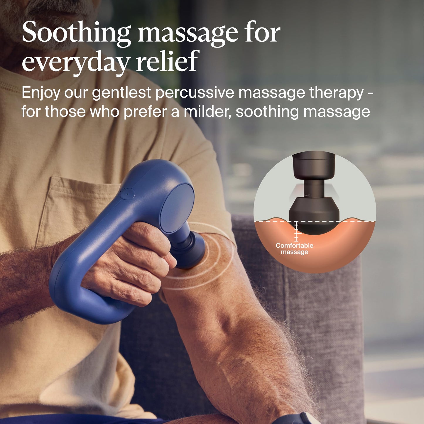TheraGun Therabody Relief - Quiet Deep Tissue Therapy Massage Gun - Bluetooth Enabled, Electric Percussion Massage Gun & Personal Massager for Pain in The Neck, Back, Leg, Shoulder and Foot (Black)