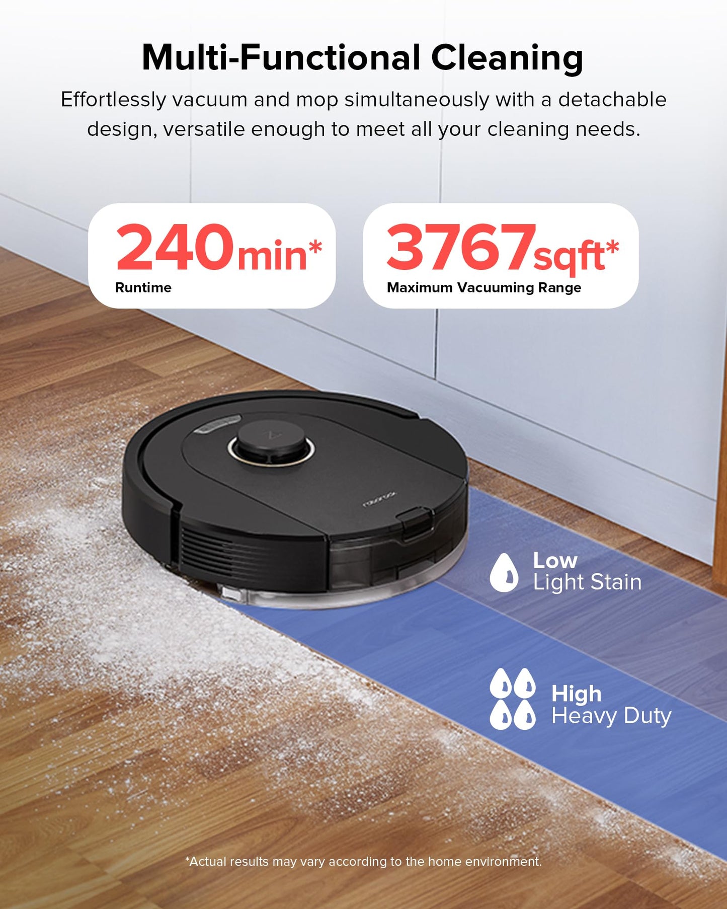roborock Q10 S5+ Robot Vacuum and Mop, 10,000Pa Suction, Upgraded from Q8 max+, 70 Days Self-Emptying, Obstacle Avoidance, Sonic Mopping, Dual Anti-Tangle Design, Auto Mop Lifting, Ideal for Pet Hair